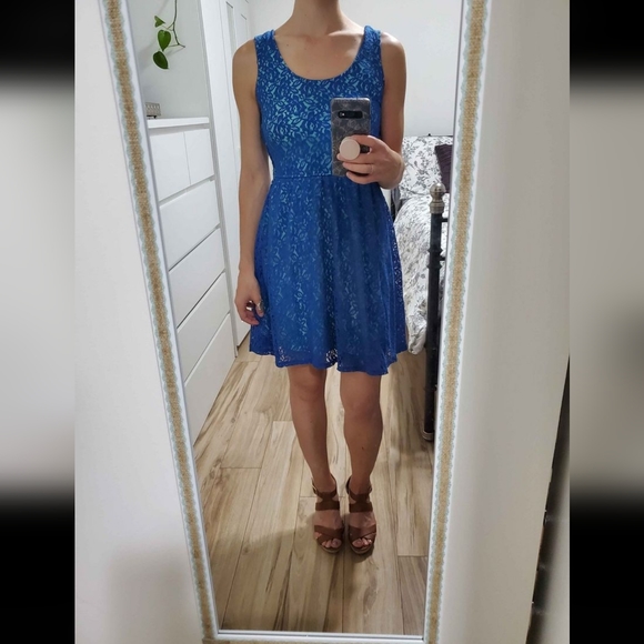 Blue lace Dress, Size Small - Picture 1 of 1